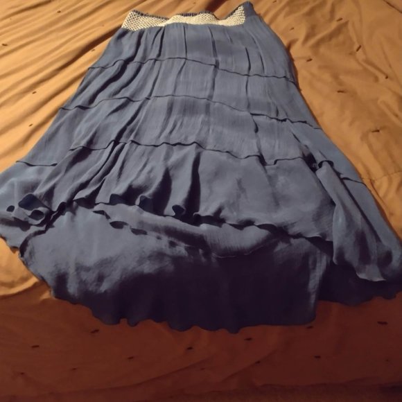 Womens XL blue elastic waist skirt - Picture 1 of 1